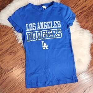 Live And Tell Los Angeles Dodgers Cotton Graphic Fitted Tshirt